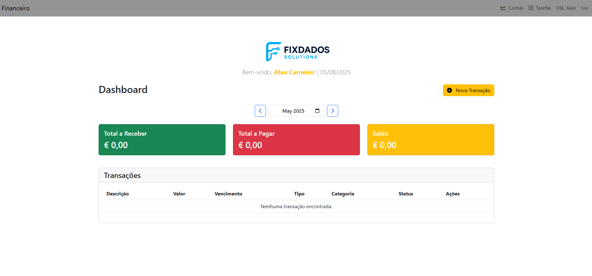 Sistema de Financas Pessoal